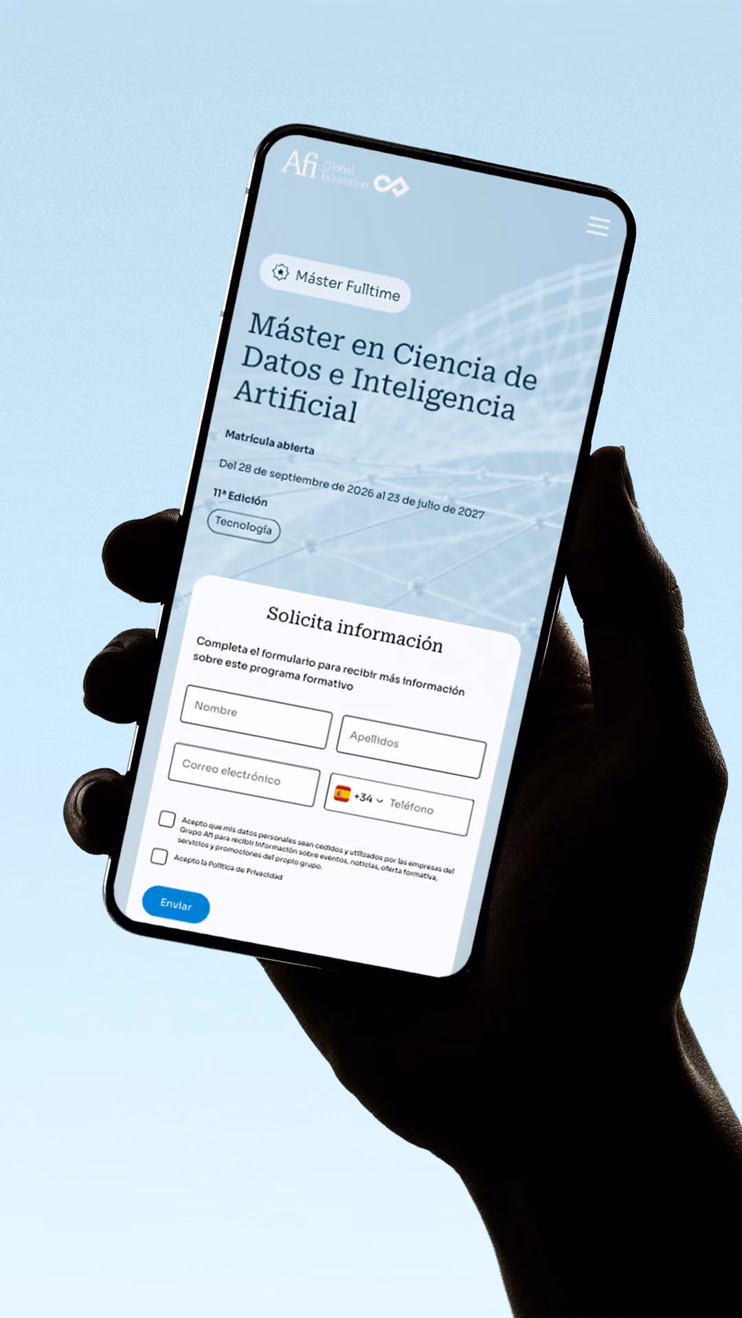 Muestra del caso Una oferta educativa de nivel global