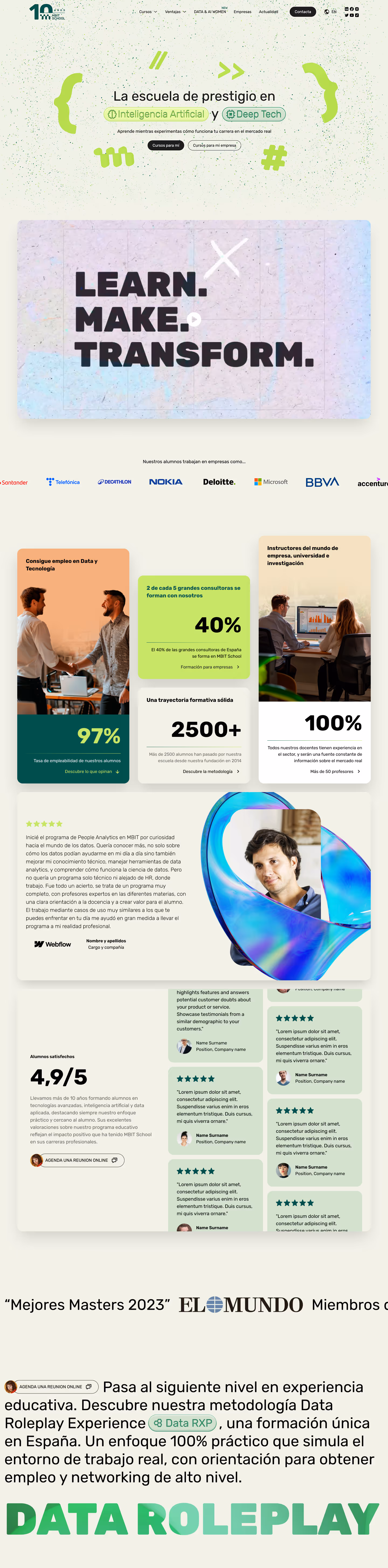 Website mockup